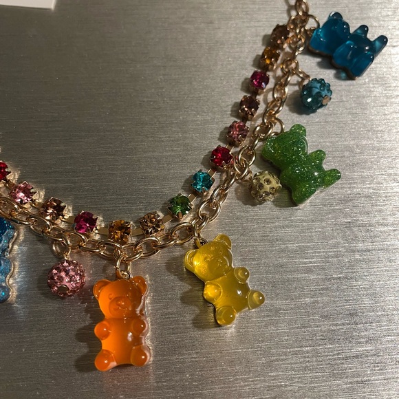 Betsey Johnson Gummy Bear Frontal Charm Necklace - Picture 7 of 11